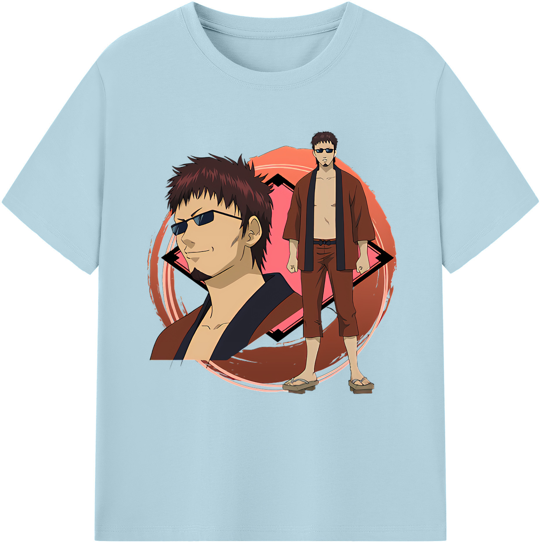 （画像用） ぎんたま 坂田銀時（さかたぎんとき） 神楽 志村新八（しむら しんぱち） GINTAMA Sakata Gintoki Kagura Shimura Shinpachi 綿100％半袖Tシャツ（フロントプリント）